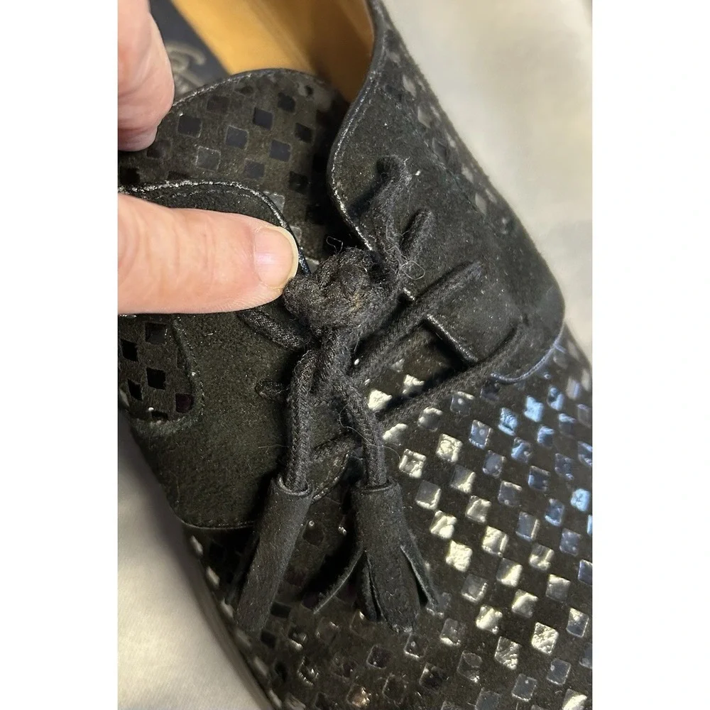 Giorgio Brutini Men's Oxford 10M Black Suede Sparkle Mirrors Jewel Prep 155911